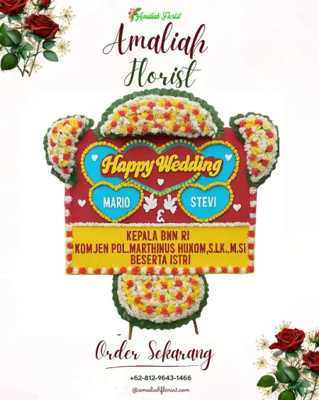 Papan Bunga Pernikahan Poncorejo